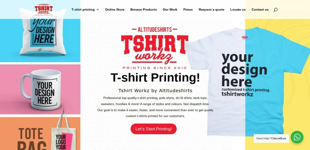 Altitude Shirts Homepage