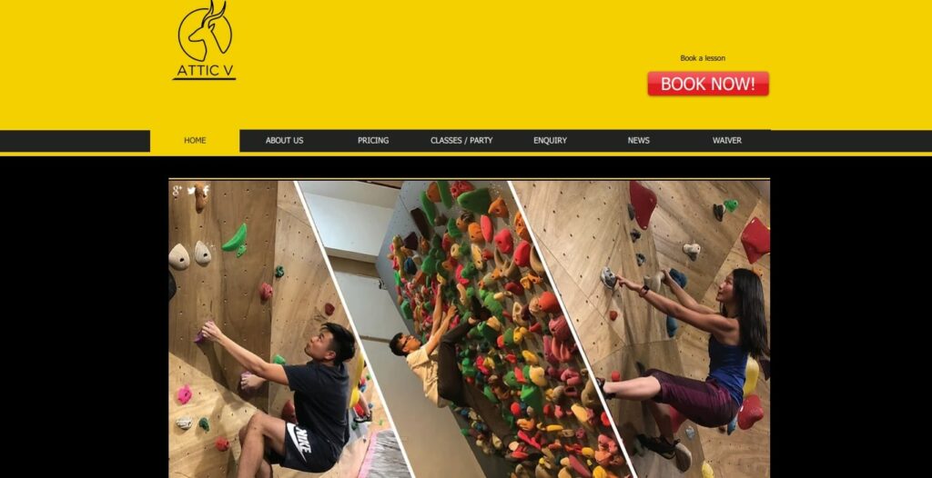 Attic V Climbing Gym's Homepage