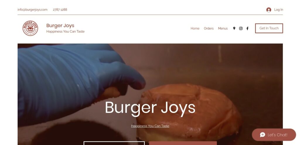 Burger Joys' Homepage