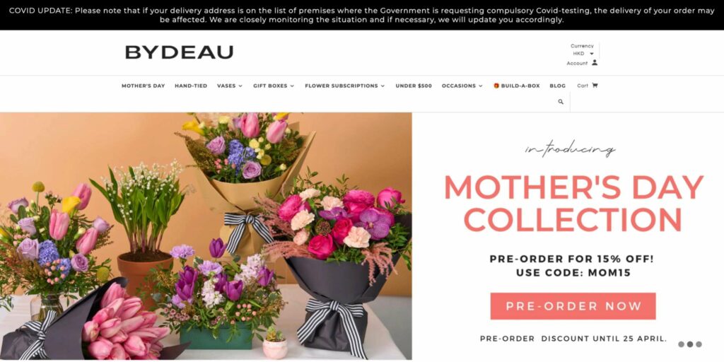 BYDEAU Florist + Giftboxes' Homepage_1