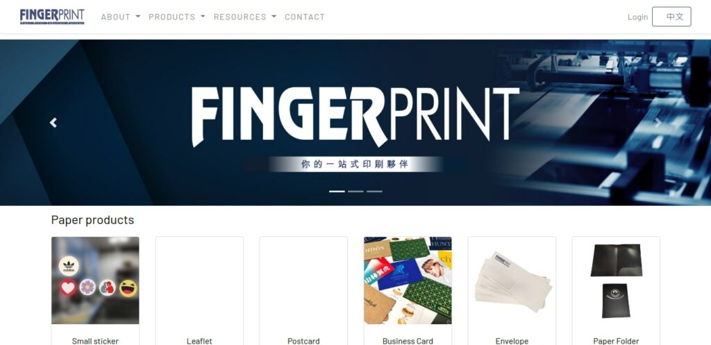 Fingerprint Homepage