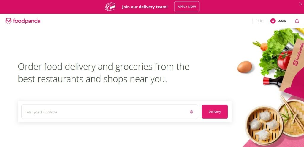 Foodpanda Homepage