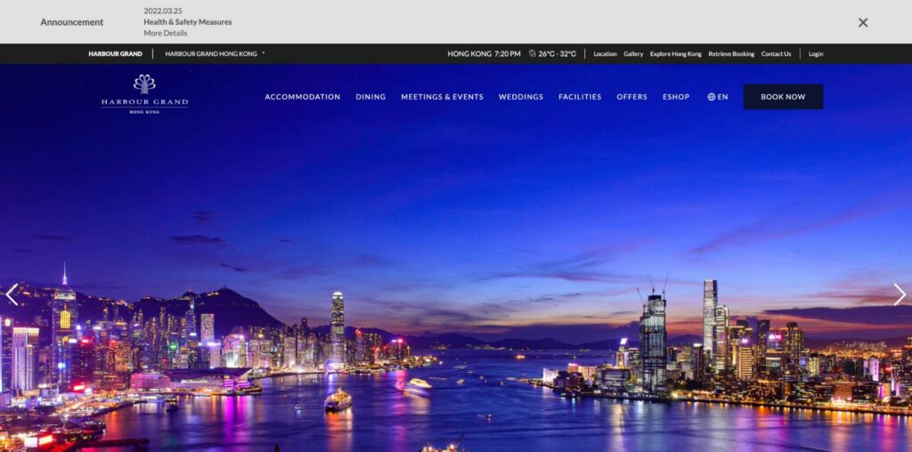 Harbour Grand Hong Kong's Homepage