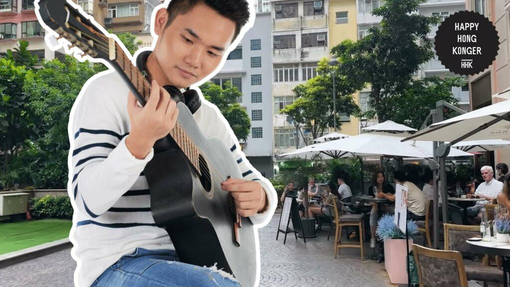 Sing-along in street concerts in Wan Chai