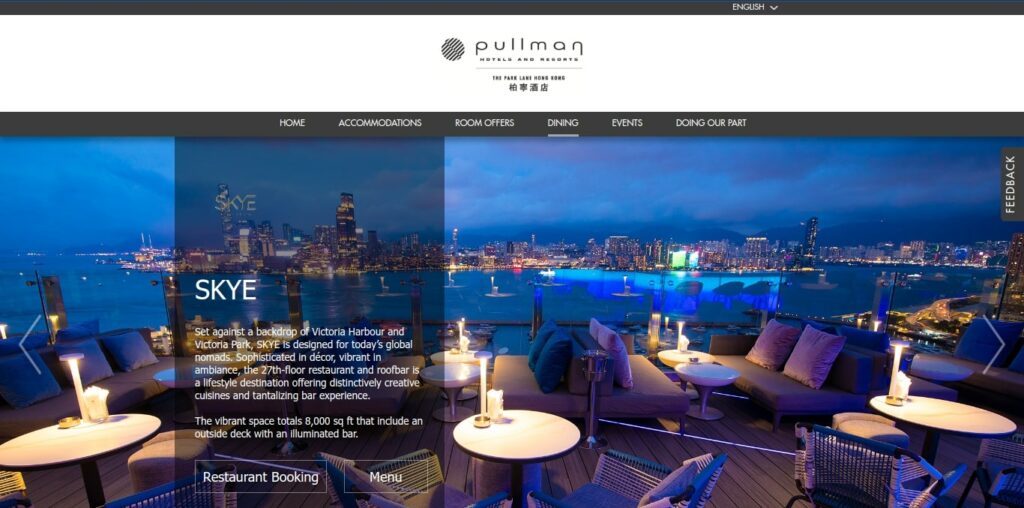 SKYE Roofbar and Dining's Homepage