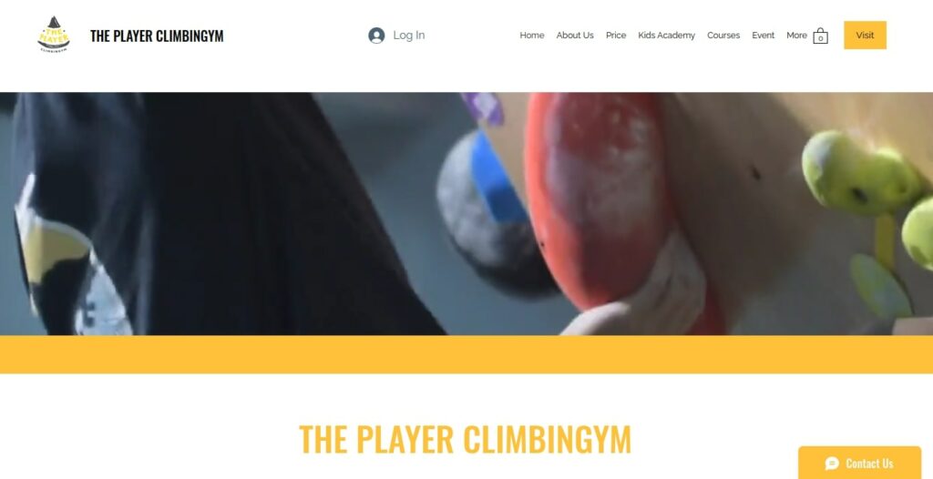 The Player Climbing Gym's Homepage