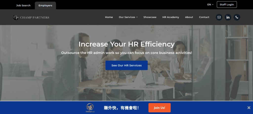 Champ Partners HR Services Homepage