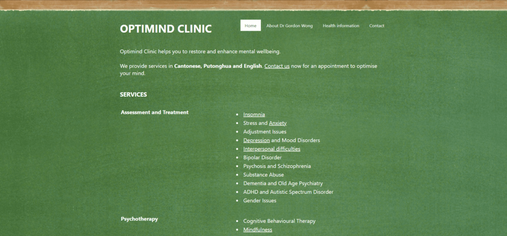 Dr. Gordon Wong – Optimind Clinic Homepage