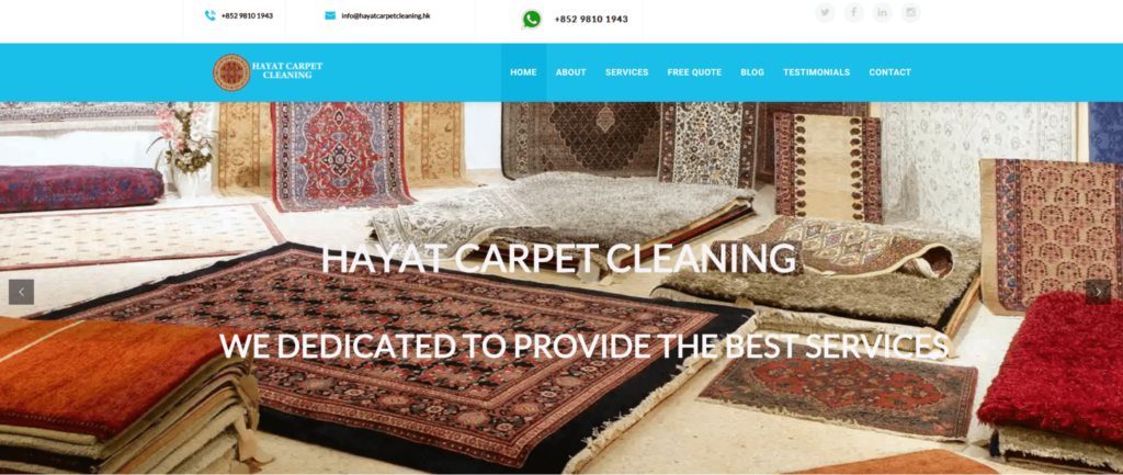 Hayat Carpet Cleaning  Homepage