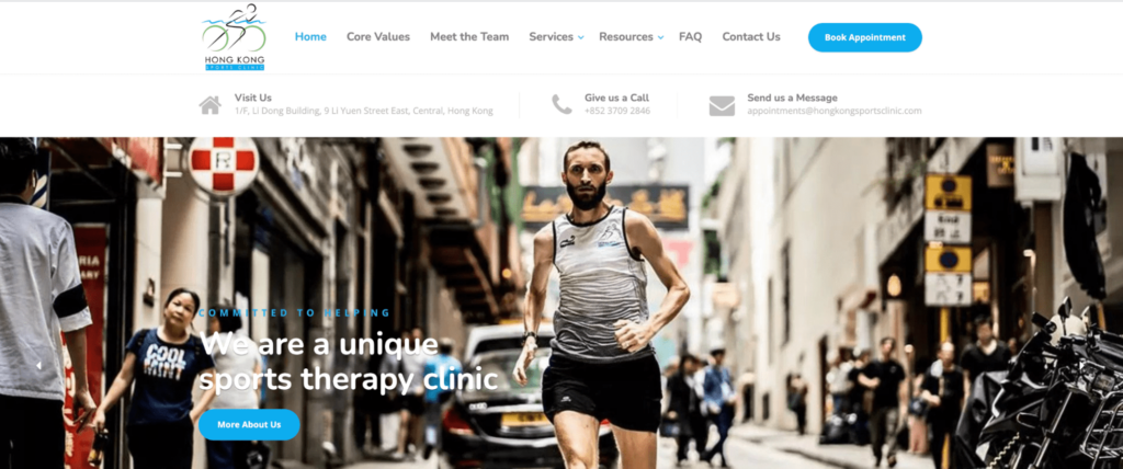 Hong Kong Sports Clinic Homepage