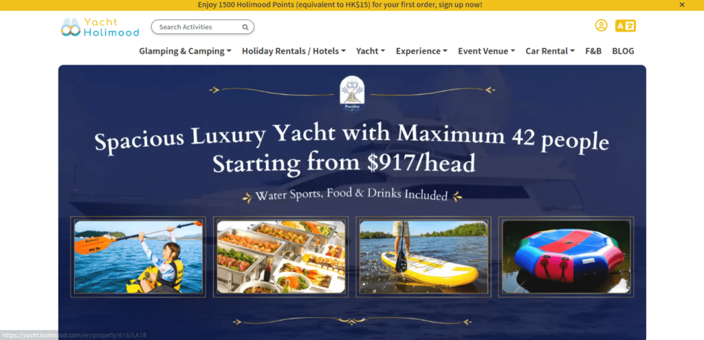 Yacht Holimood Homepage