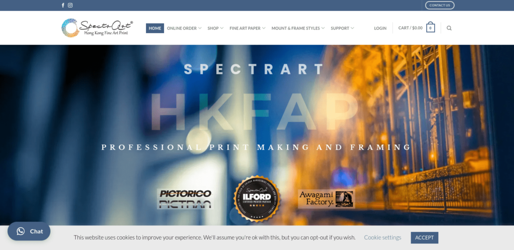 5. SpectrArt Homepage