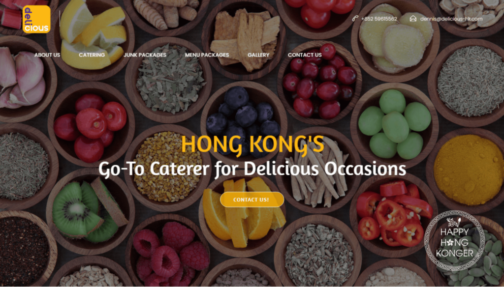 Delicious Catering HK Homepage