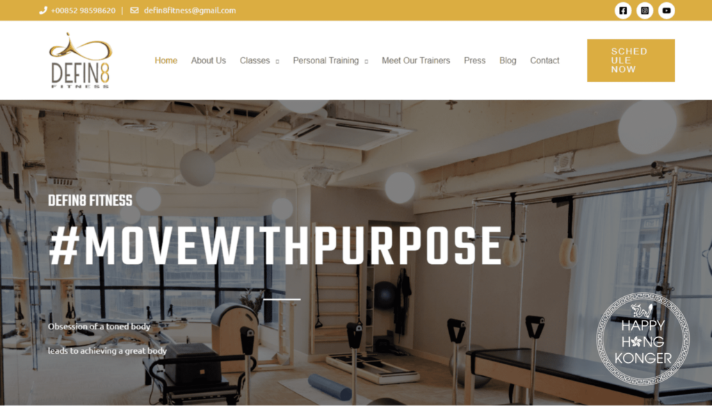 Defin8 Fitness Homepage