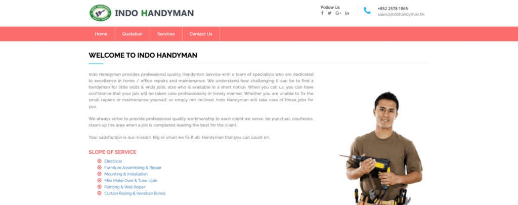 Indo Handyman Hong Kong Homepage