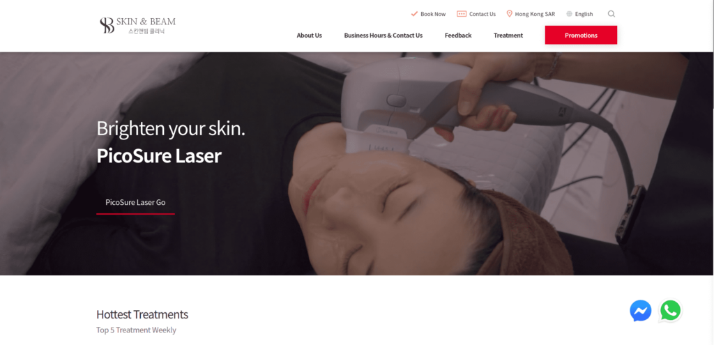 Skin & Beam Homepage