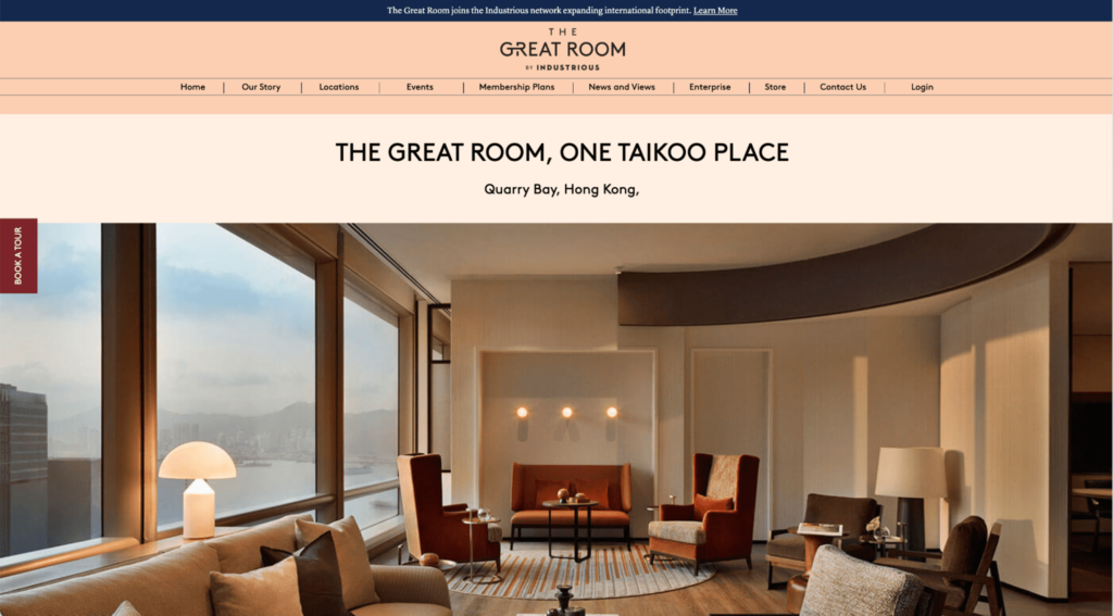 The Great Room One Taikoo Place Homepage