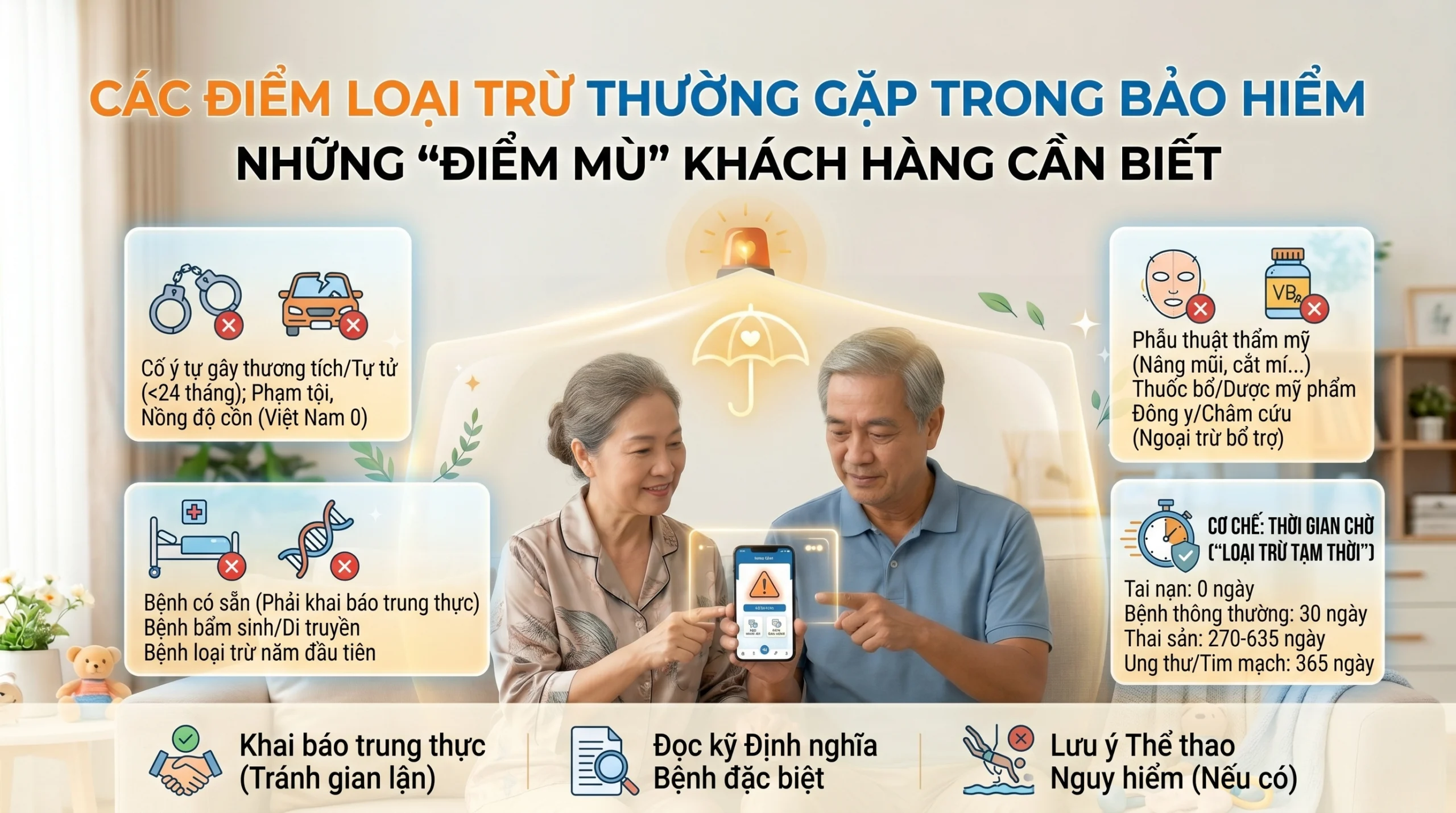 Các điểm loại trừ thường gặp trong Bảo hiểm